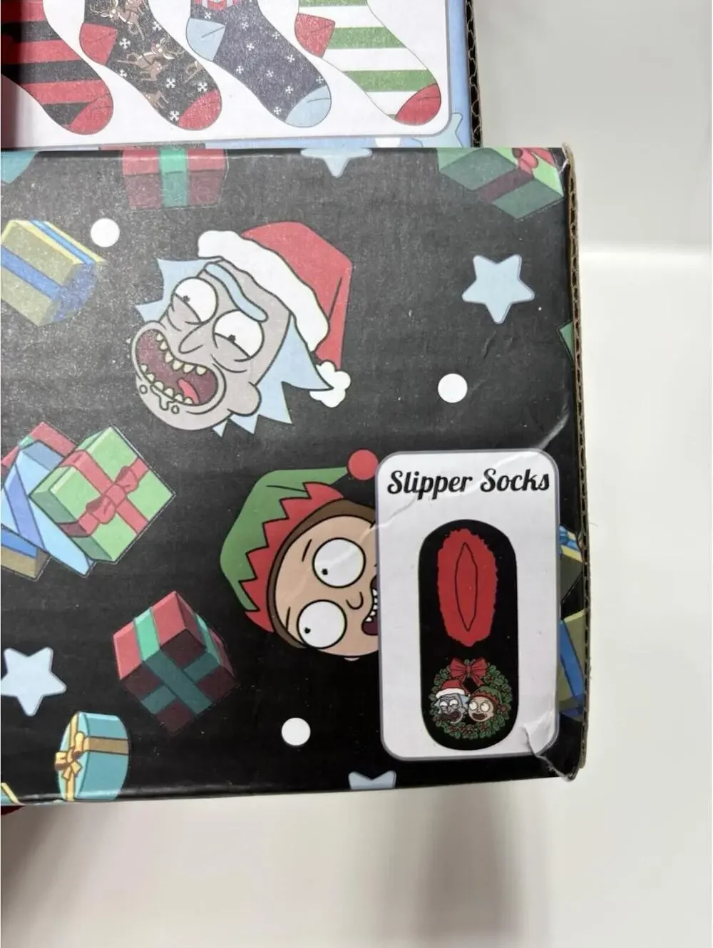 Rick and Morty Crew Socks Gift Set, 3-Tier Tower Box, Pre-Wrapped Christmas Box